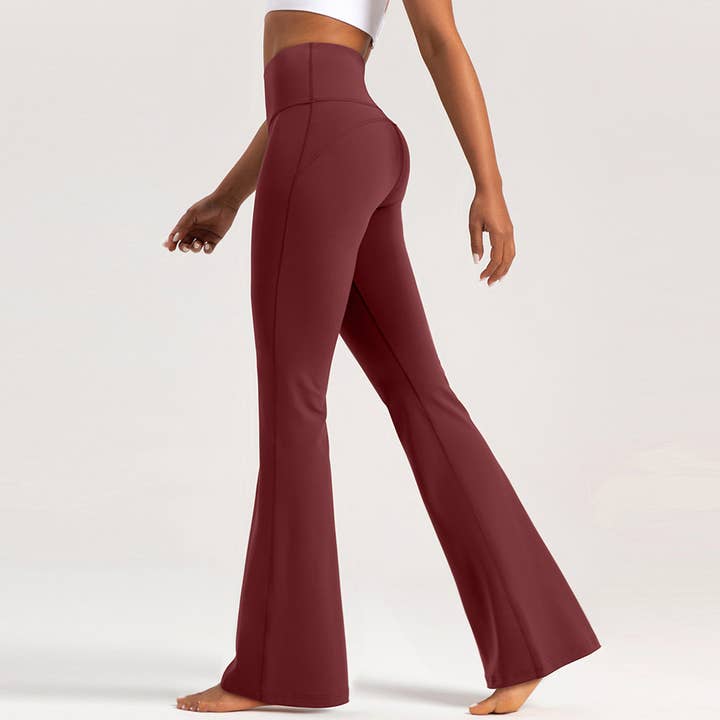 Sodalemon - Wholesale Fashion Leggings - Women's - Women High-Waisted Flared Naked Feel Yoga Bootcut Leggings