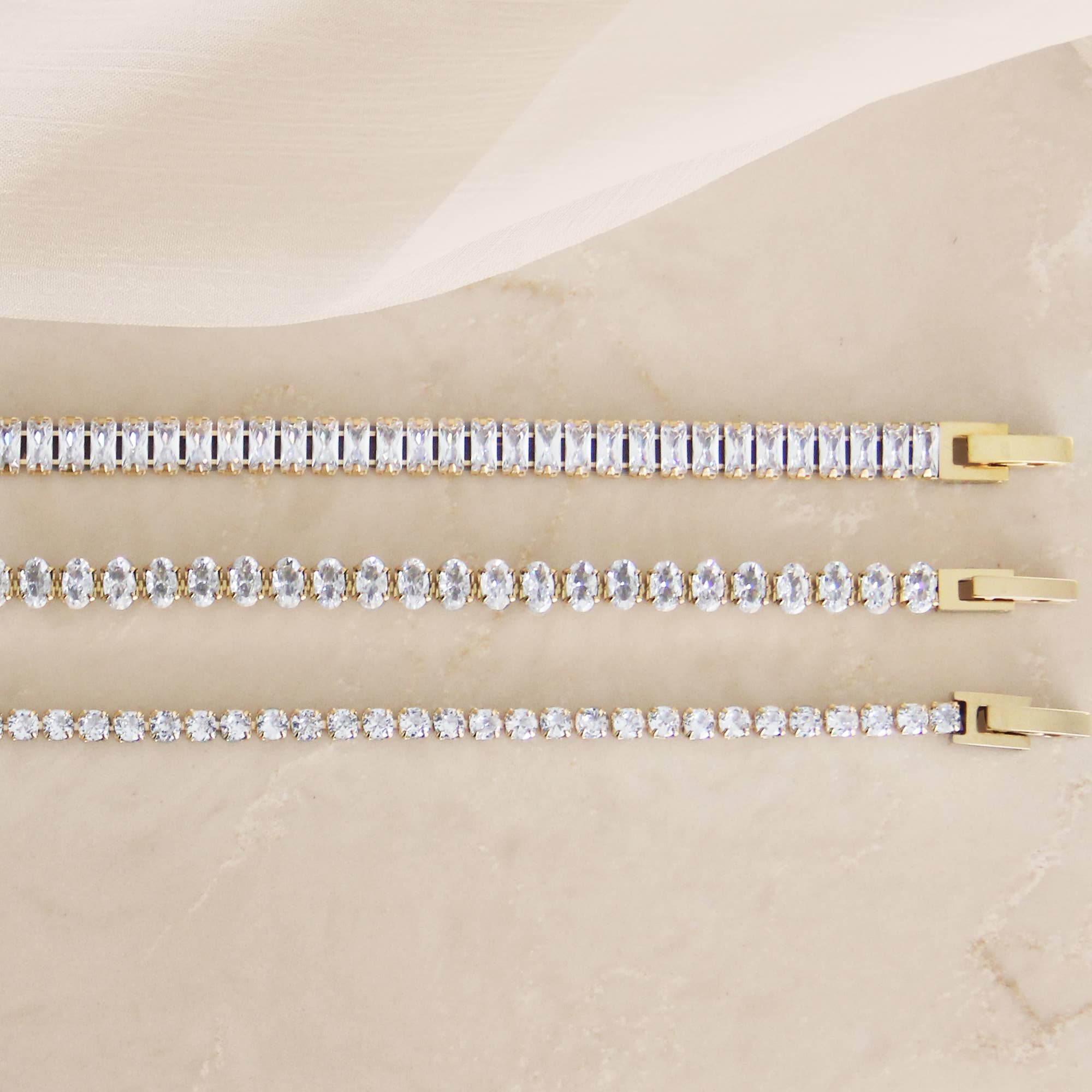 Oro Pulsera Tenis de venta al por mayor en Faire3