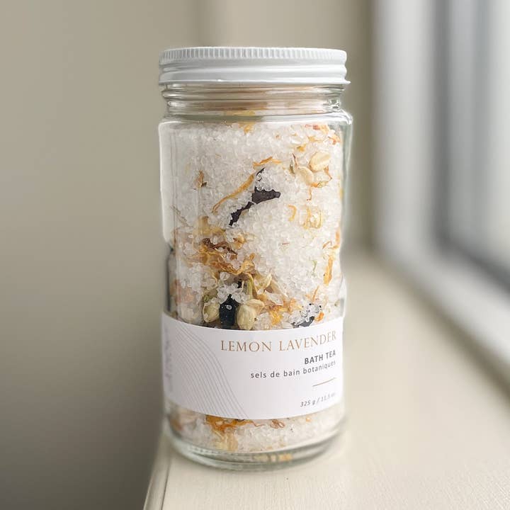 Lemon Lavender Bath Tea Jar for wholesale by Sealuxe