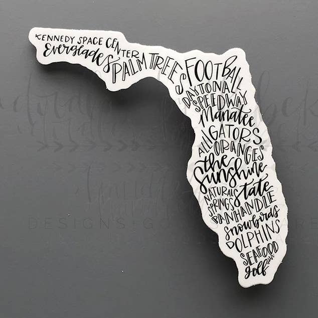 Pegatina Florida Word Art para venta al por mayor de Doodles By Rebekah