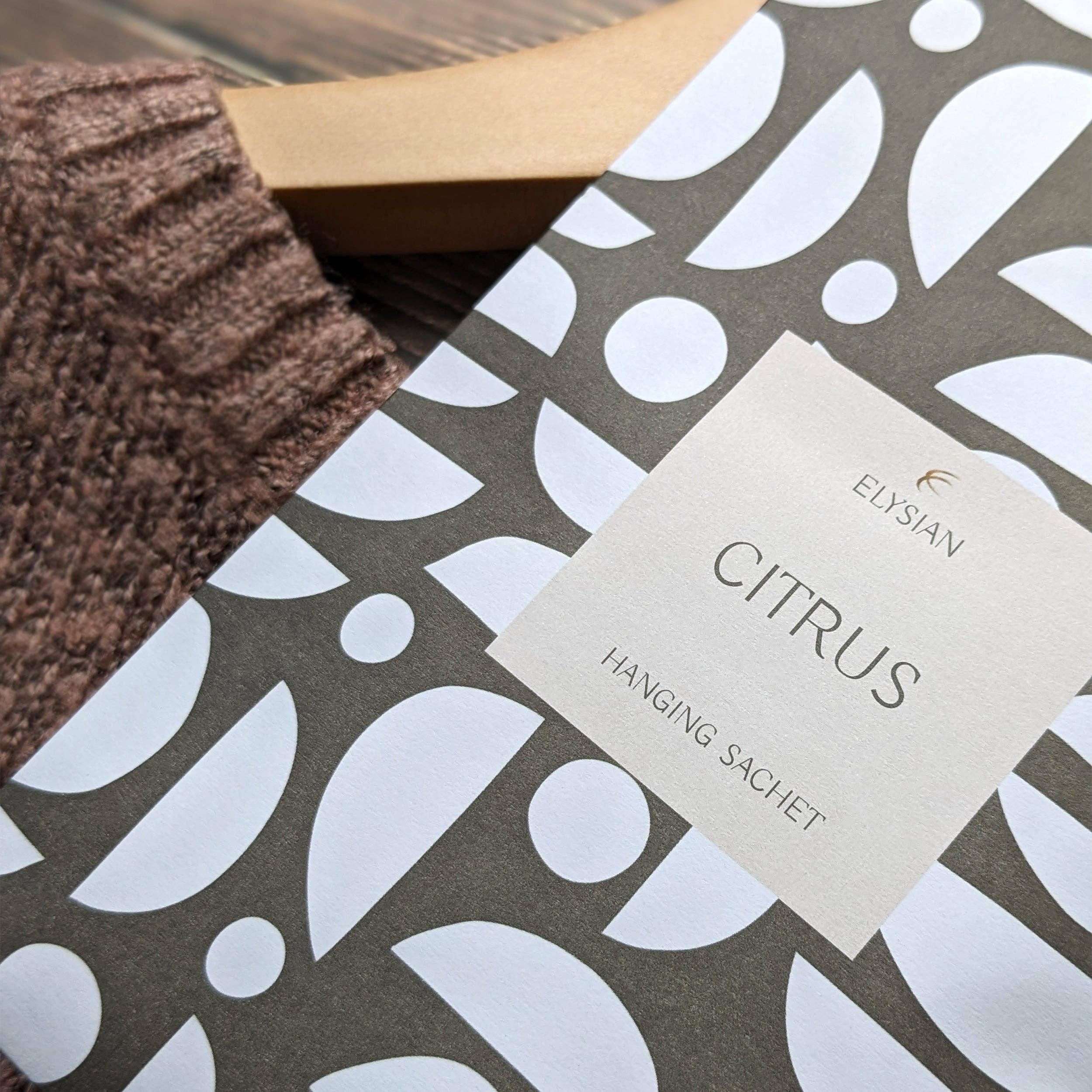 Robert Frederick Ltd – wholesale Sachet – Elysian Scented Hanging Sachet - Set of 4 Citrus - Geometric Design7