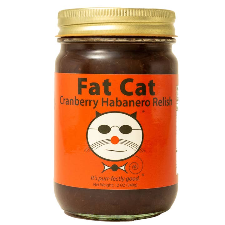Cranberry Habanero Relish Holiday Condiment (full case-12ct) for wholesale by Fat Cat