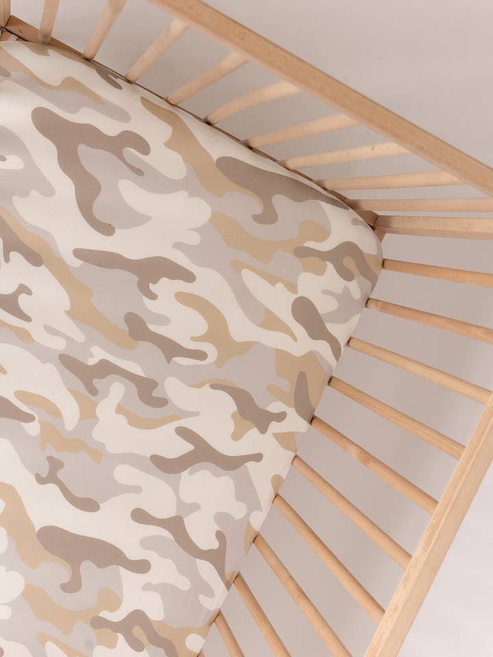 Drap-housse en bambou pour berceau | Camo 2.0 pour la vente par Forever French Baby