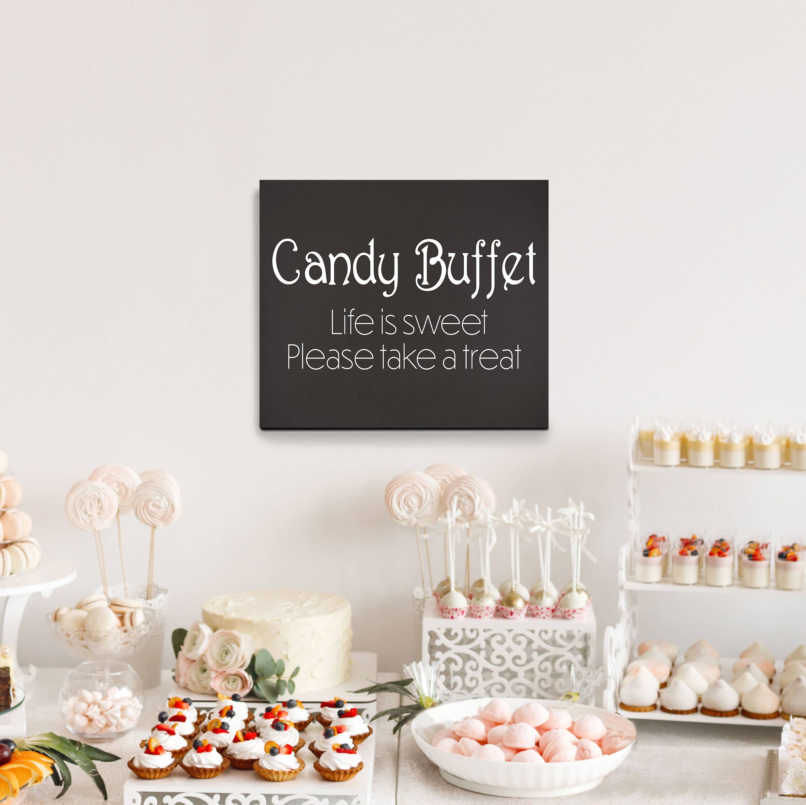 JennyGems - Venta al por mayor Letreros - ¡La vida es dulce! Letrero de madera Candy Buffet Please Take A Treat™4