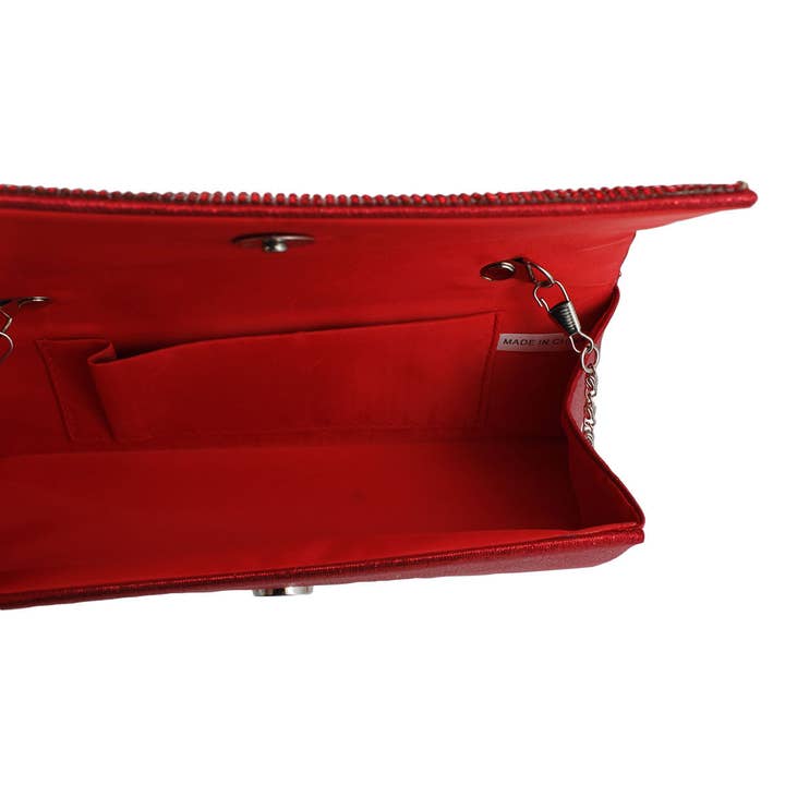 Röd Clutch Red Rhinestone Aftonväska för kvinnor för wholesale på Faire3