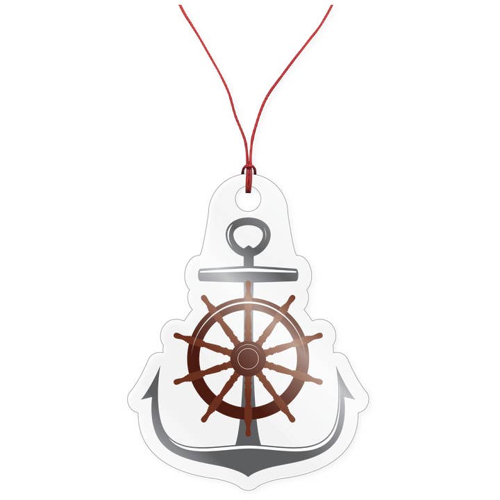 Ornament - Anchor with Helm for wholesale by Morris Magnets