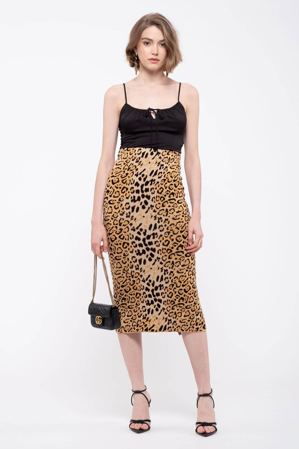 mid length leopard skirts bulk