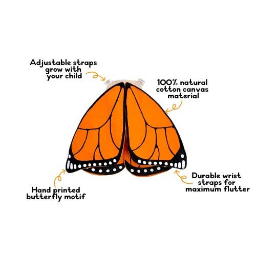 Jack Be Nimble – wholesale Costume – Child – Orange Monarch Butterfly Costume Wings8
