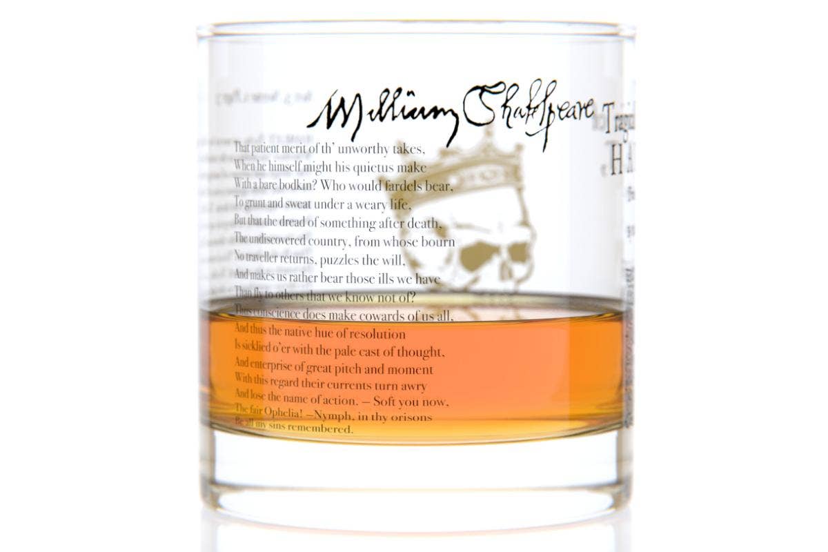 Well Told - Wholesale Cocktail/Liquor Glass - Hamlet by Shakespeare - Classic Literature - Rocks Glass2