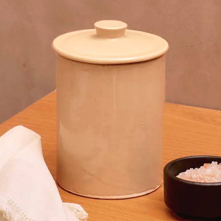 Handcrafted Ceramic Canister for wholesale by Apartment F - shipping from Austin, TX. No tariffs