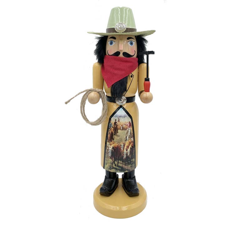 Santa’s Workshop Inc. - Wholesale Holiday Nutcracker - 14" Cattle Drive Nutcracker