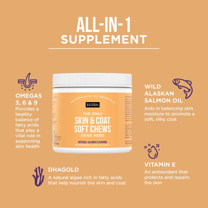 Natural Rapport - Wholesale Pet Supplement - Dog - The Only Skin & Coat Soft Chews Dogs Need3