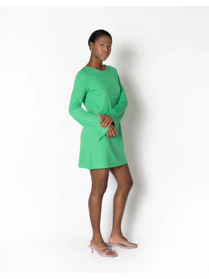 IslandGreen Open Back & Flared Sleeves Mini Dress for wholesale on Faire2