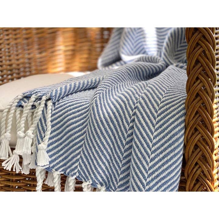 Faribault - Wholesale Throw Blanket - Monhegan Cotton Throw With Fringe