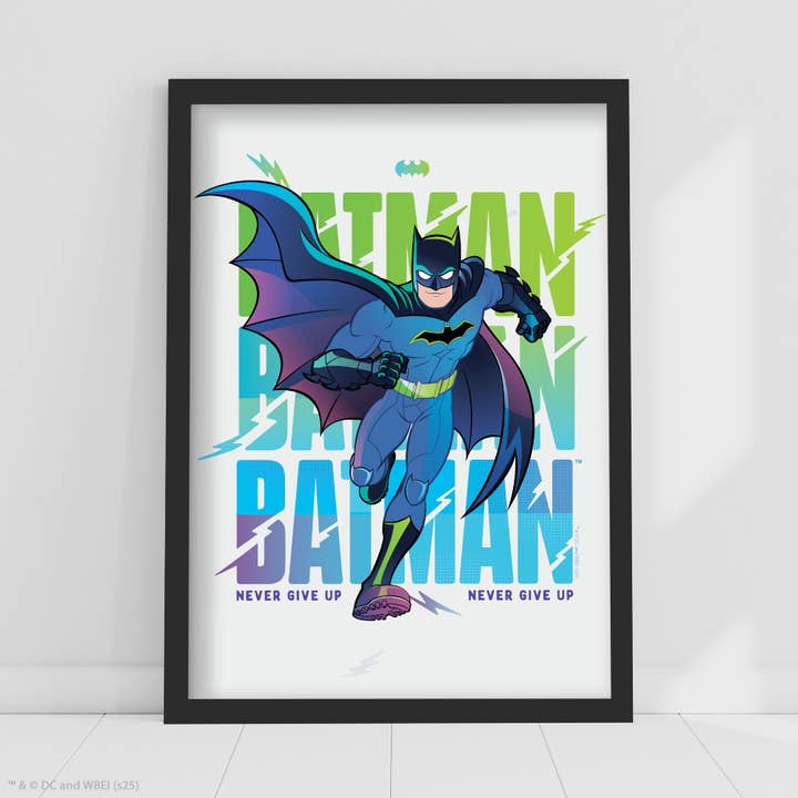 Impresión de Batman – Texto Repetido de Batman Nunca Te Rindas Póster Arte de Superhéroe de DC para venta al por mayor de Themed