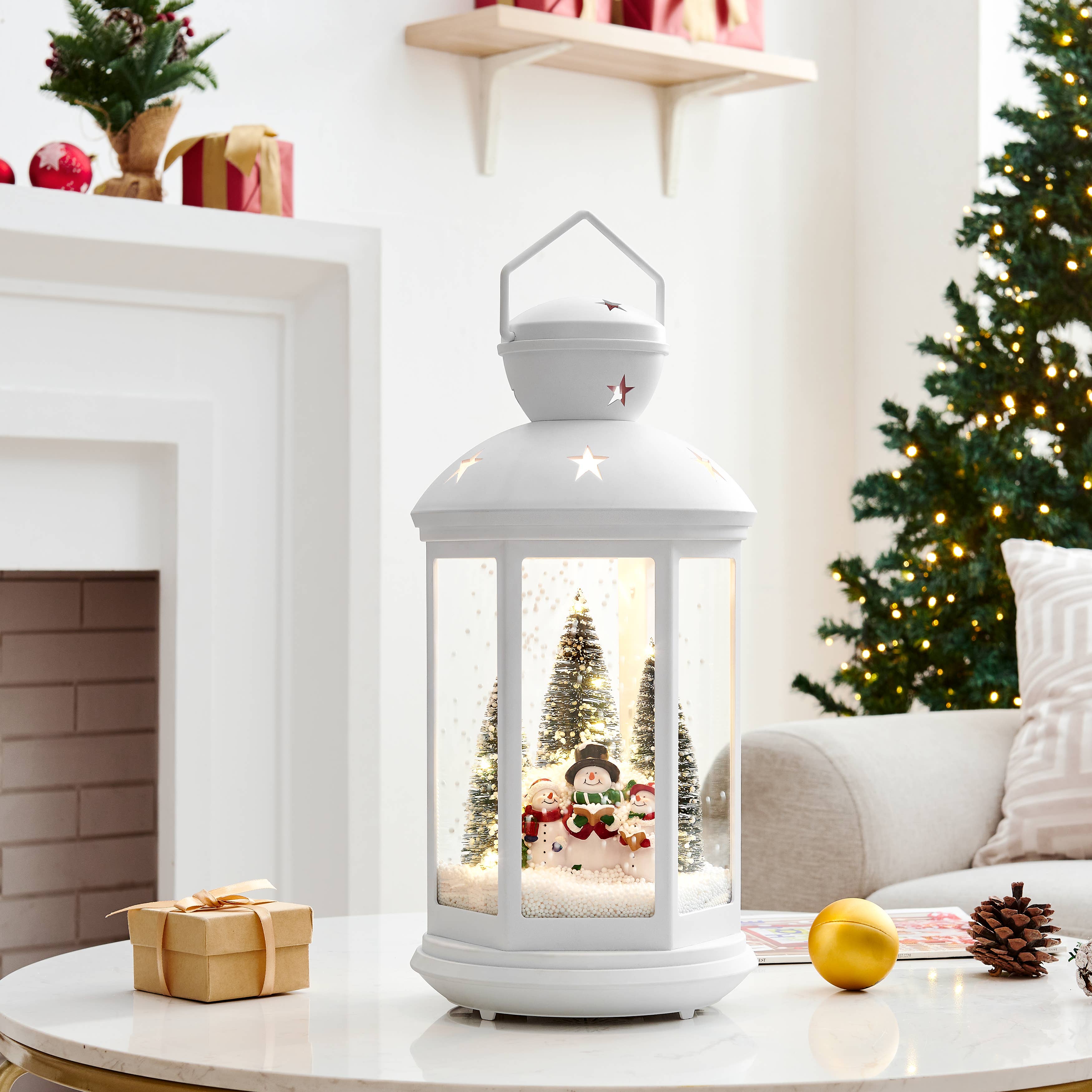 Danya B - Wholesale Christmas Decoration - Christmas Scene Falling Snow Music Snowglobe Lantern Decor14