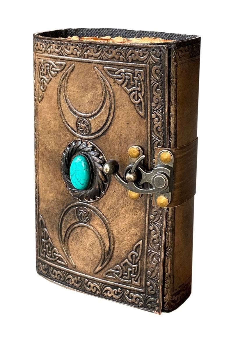 Jay mataji Handicrafts - Wholesale Journal/Diary - A5 Antique Triple Moon Goddess Leather Journal Book of shado2