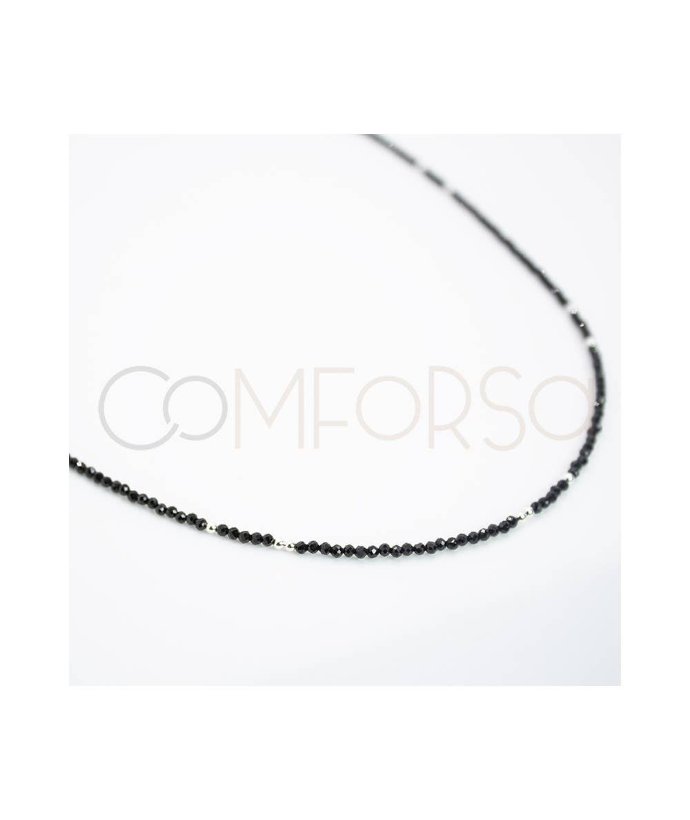 COM FORSA SL - Wholesale Beaded/Pearl Necklace - Sterling Silver 925 Black Spinel Stones Choker2