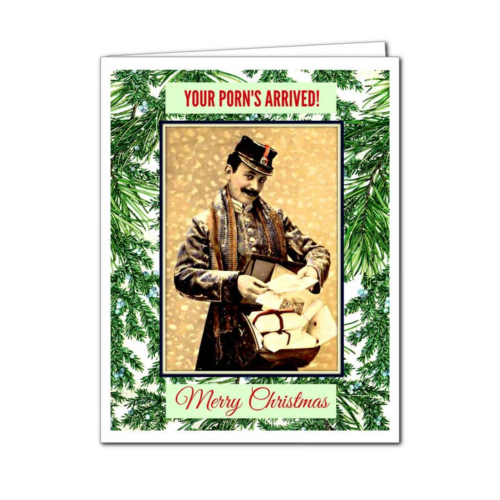 Ümlaut Brooklyn - Wholesale Christmas Card - Your Porn's Arrived! Christmas Greeting Card