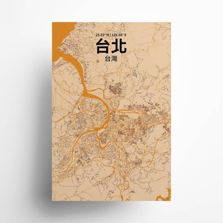 Taipei City Map Poster for wholesale by OurPoster.com