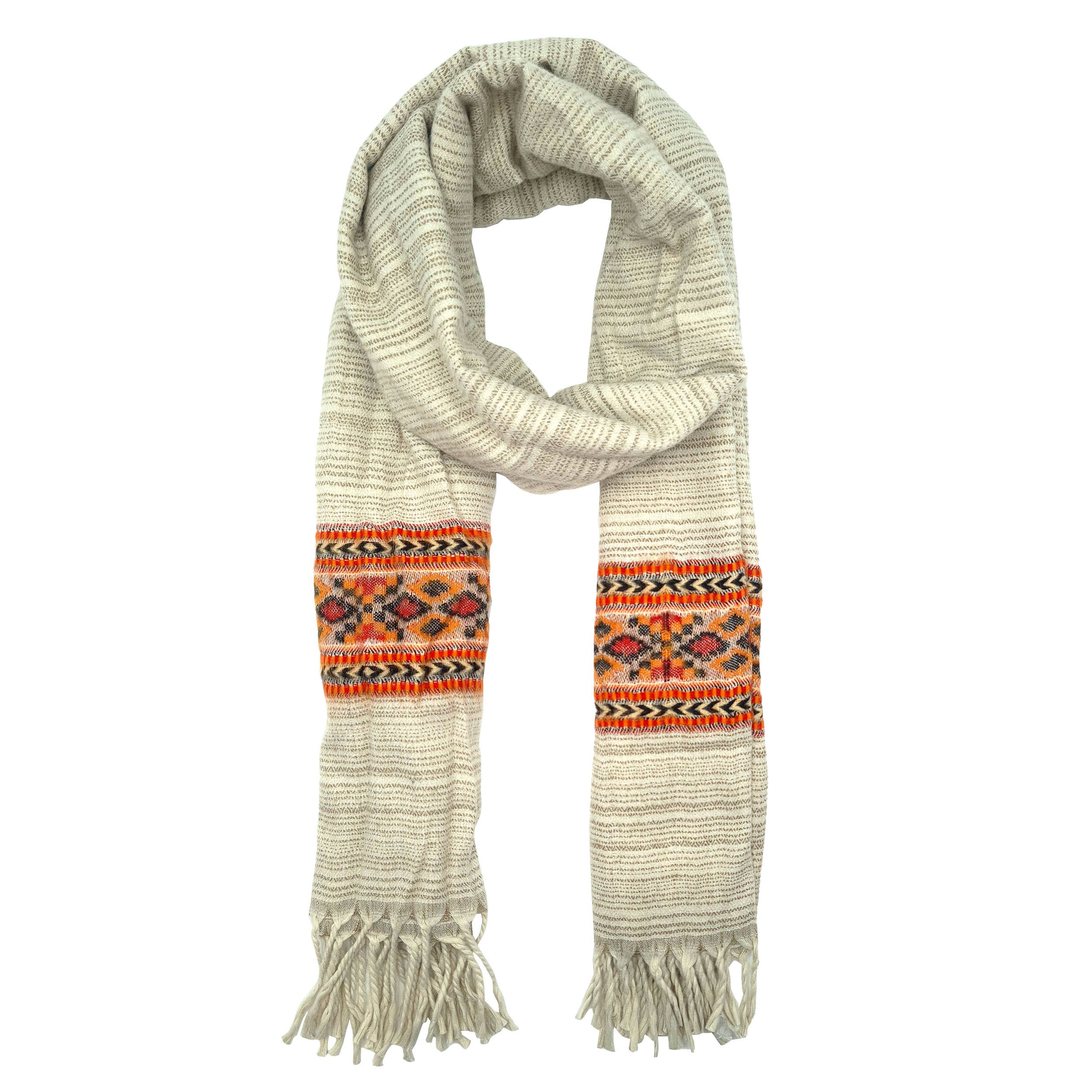 La Mano Boho - Wholesale Head Scarf - Women's - ETHNIC XXL SHAWL SCARF 200 X 95CM SOFT AND WARM FG45110