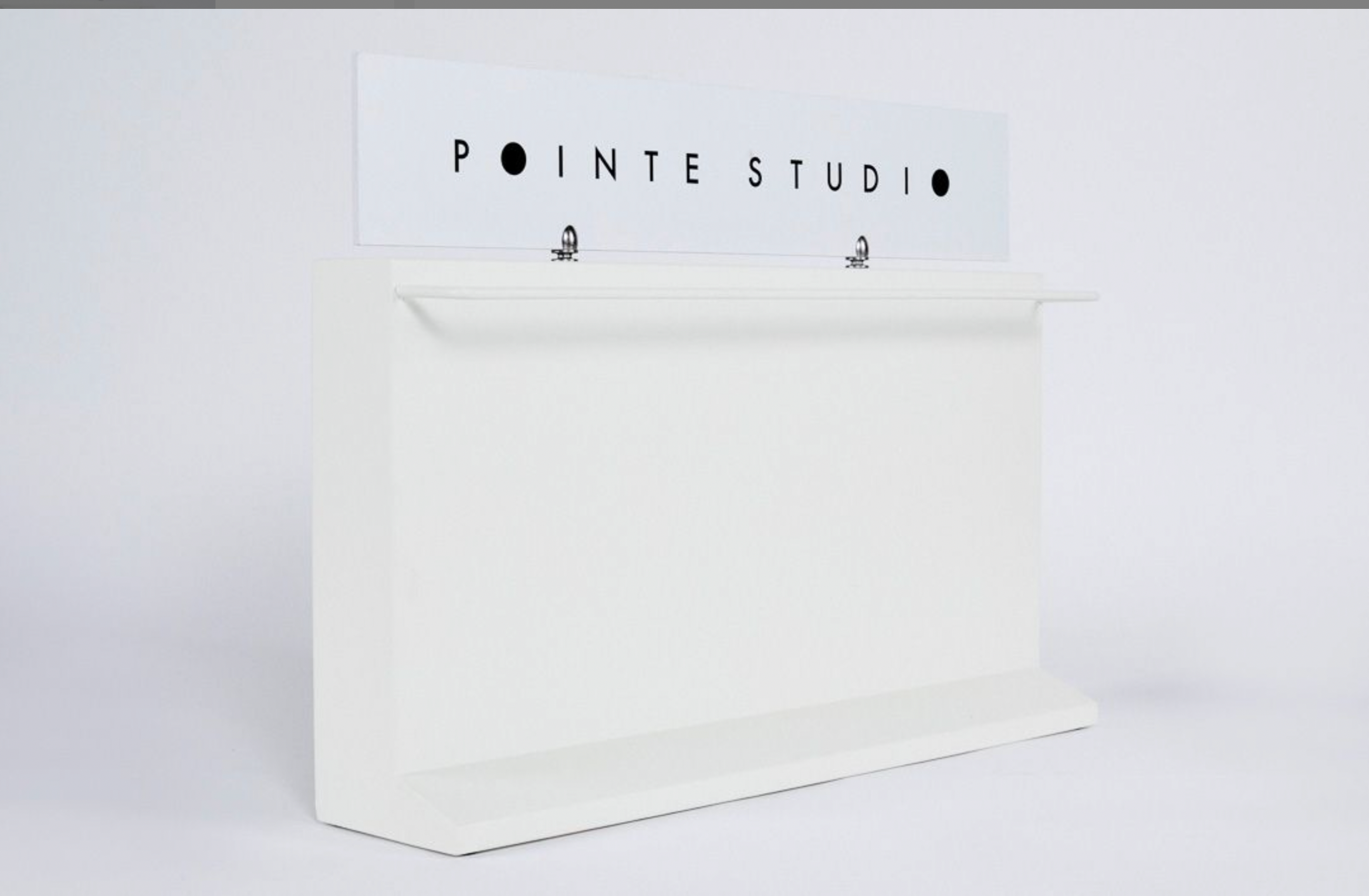 Pointe Studio – wholesale Retailer display – Accessories – PS Countertop Stand- White1