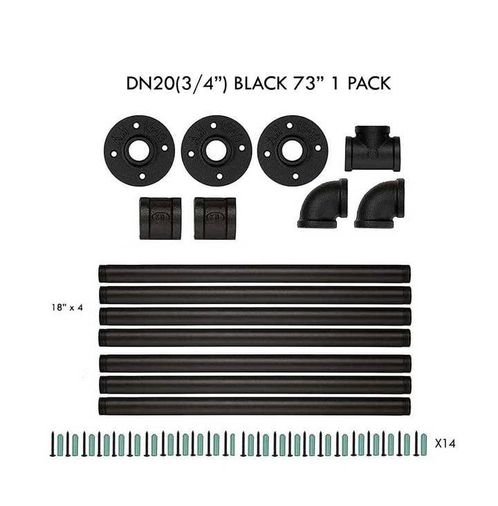 SERENITA - Wholesale Coat Rack - 74" Industrial Pipe Clothing Rack, Hanging Rod, wall-mounted6