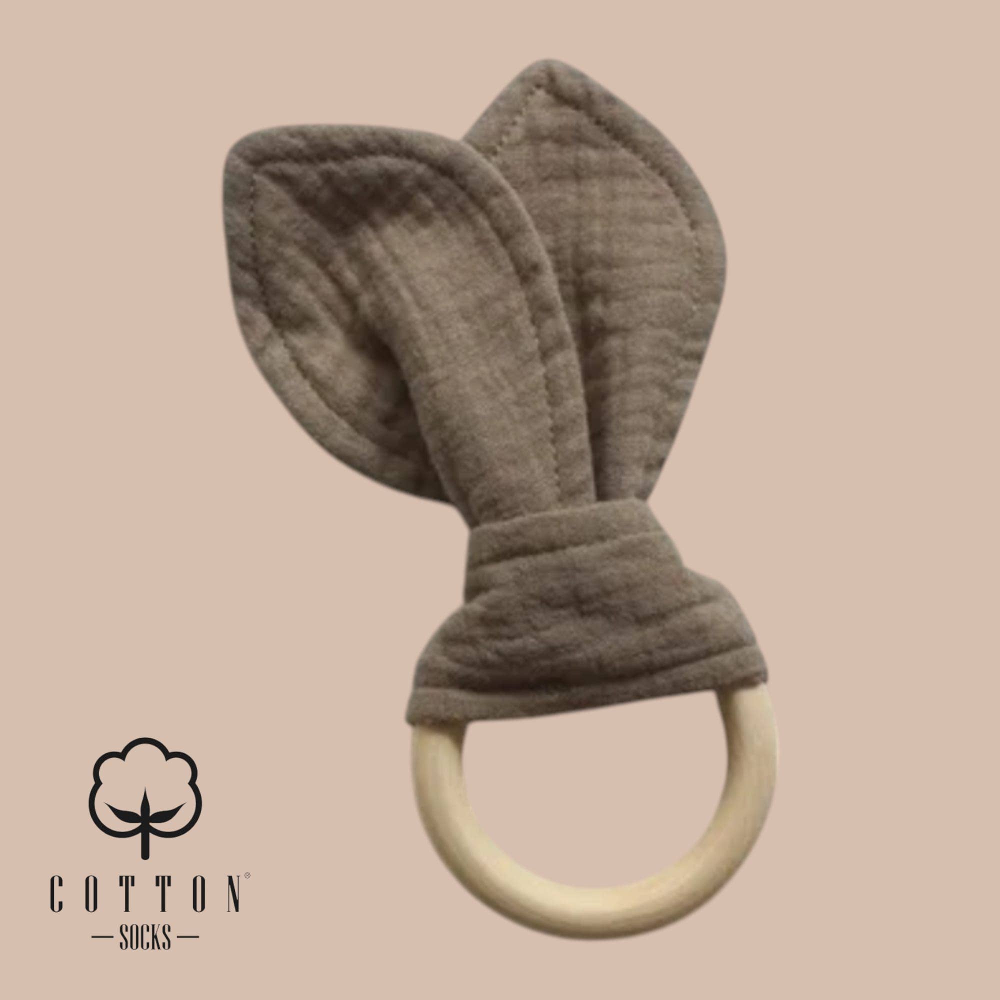 Cotton Socks - Wholesale Teether (Not Clip-On) - Baby - MC-04 Organic Cotton Muslin Teether 16 cm x 8 cm30