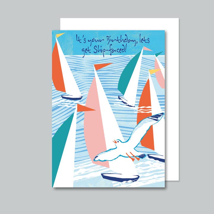 Carte d'anniversaire - It's Your Birthday Lets Get Ship-Faced - Fun pour la vente par Lou Mills