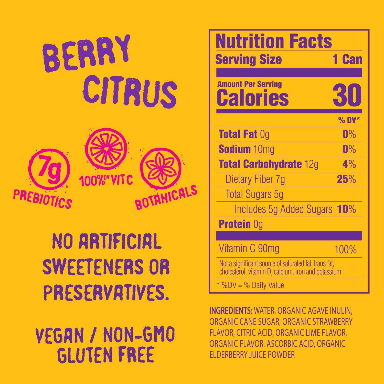 Daytrip - Vendita all'ingrosso Bibite/bevande gassate - Soda prebiotica biologica Daytrip Berry Citrus1