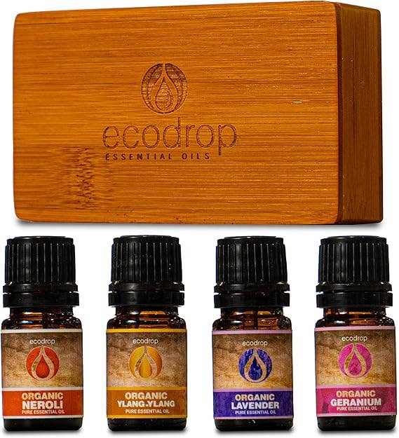 Eco Drop – Großhandel Ätherisches Öl – Kollektion ätherischer Öle mit Blumenduft 4 x 5 ml