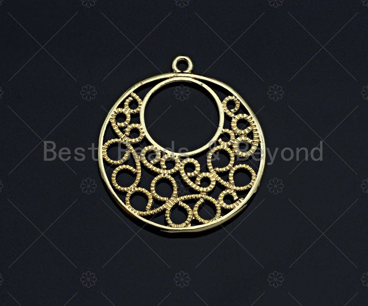 BestBeads&Beyond - Wholesale Individual Charm/Pendant - Filigree Gold Lacy Charm, Oval/Teardrop/Star/Heart Diamond Shape Brushed Gold Charm, Wire Charm, sku#CP116