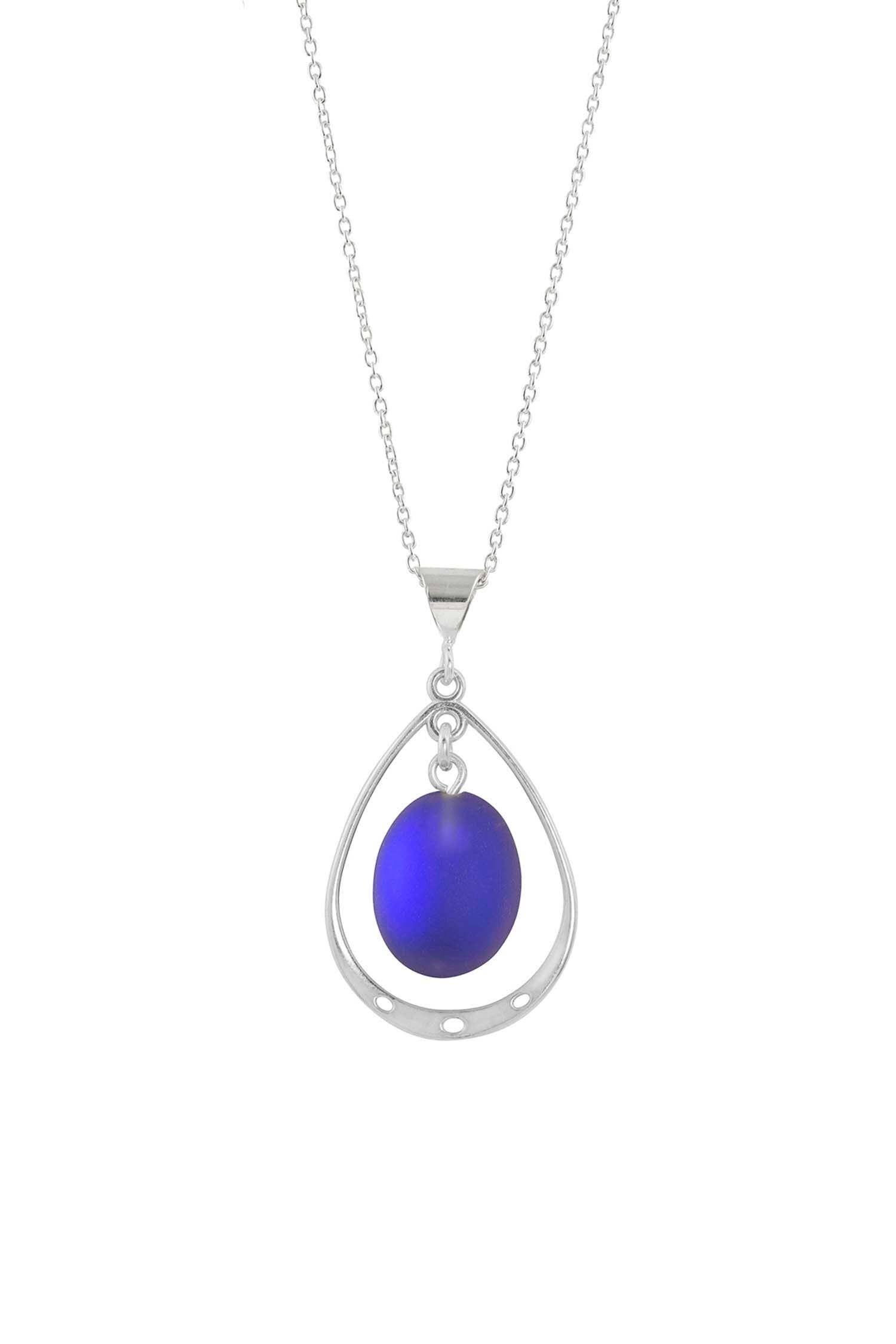 LeightWorks - Wholesale Pendant/Charm Necklace - Oval w Loop Pendant Sterling Silver Crystal Jewelry Necklace9