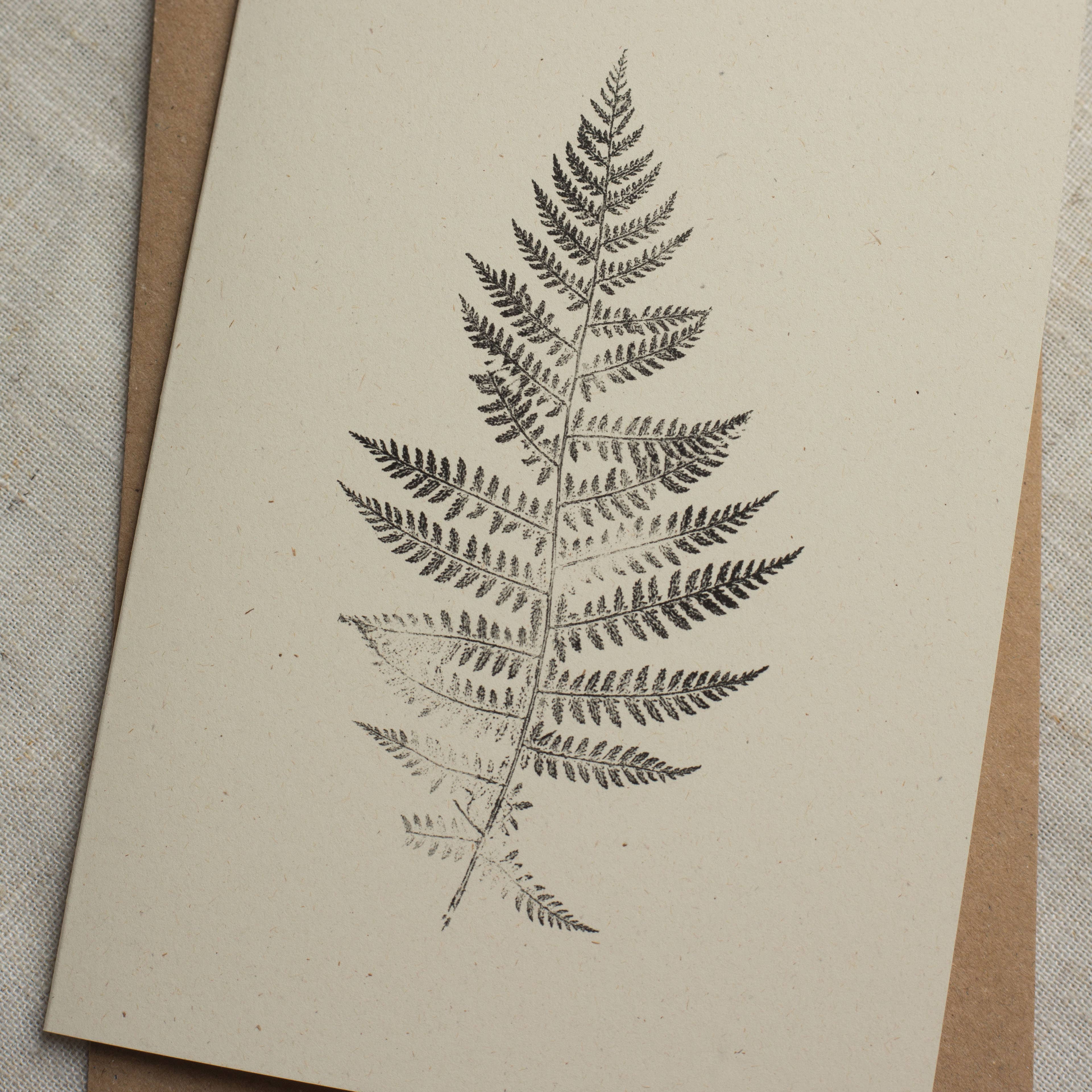Alicia Breakspear - Wholesale Everyday Greeting Card - Lady Fern Print Greeting Card A6 Recycled Card 2