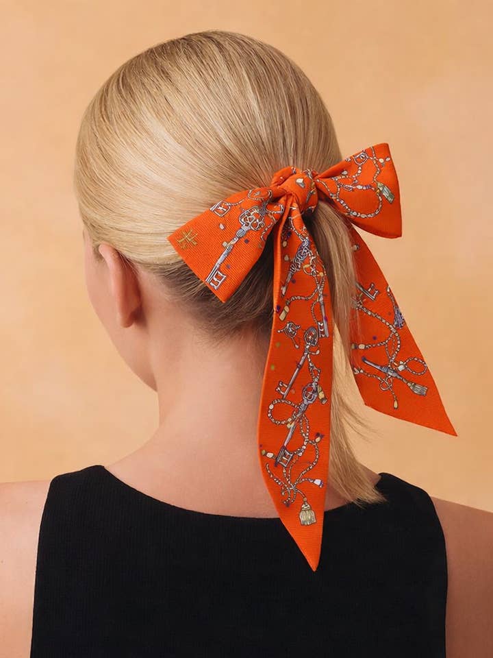Key Ribbon Scarf and Round Orange Gift Box for wholesale by Winding River