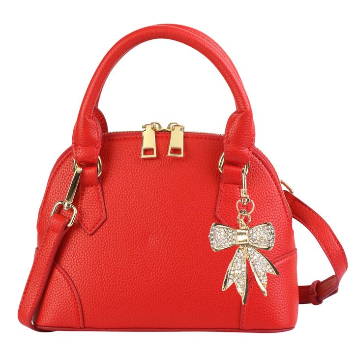 Carrying Kind - Wholesale Crossbody Bag - Kids - Charlotte Pleather Purse: Coco The Gold Bow