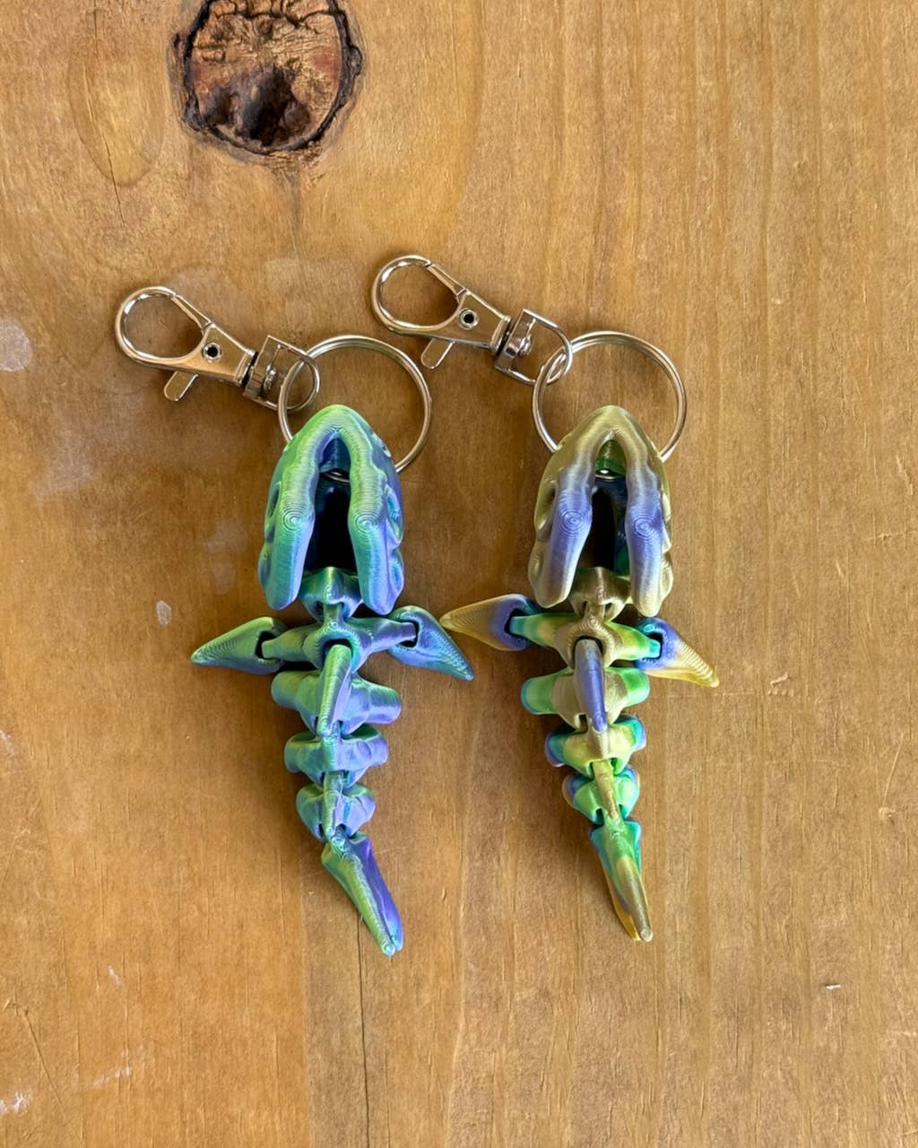 LNZ Custom Design - Vendita all'ingrosso Portachiavi - Unisex - Portachiavi Squalo Scheletro Flessibile - Stampato in 3D5