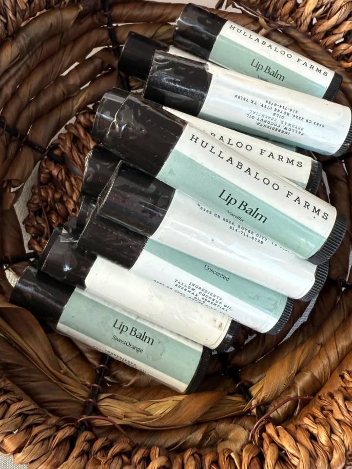 Tallow Lip Balm for wholesale by Hullabaloo Farms