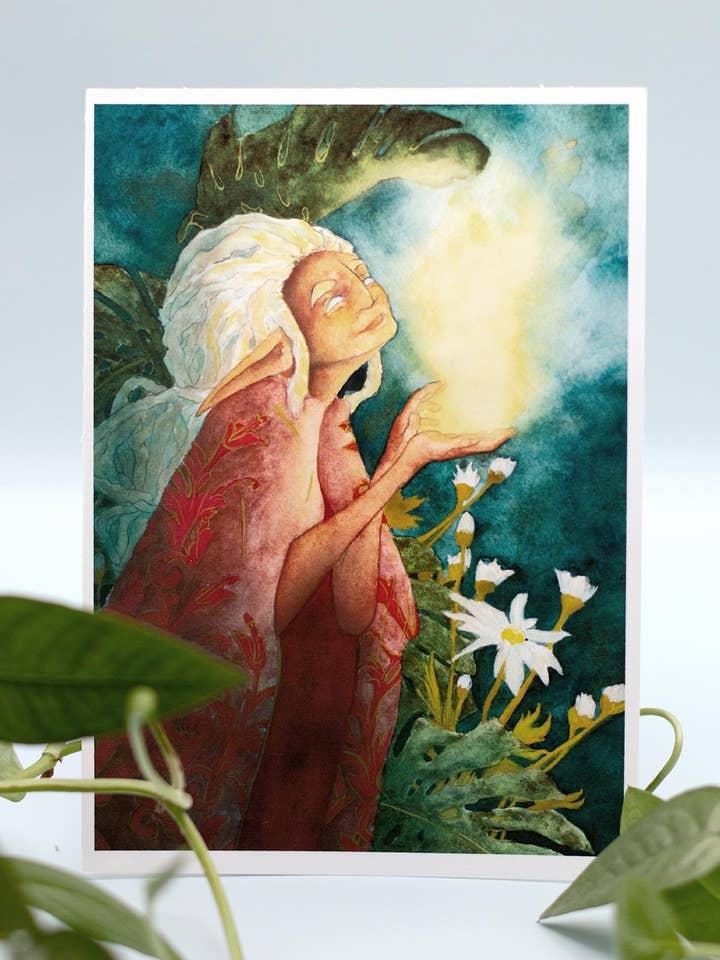 Dreadlock Elf Print for wholesale by Whimsy Lantern