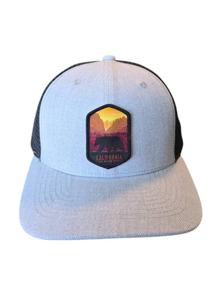 Cali Patch Mesh Back Trucker Hat | Adjustable Snapback Cap for wholesale by Moove Headwear