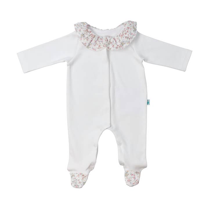 Bean Baby Clothes – wholesale Jumpsuit – Baby – BabyGrow with Collar and Feet with Flowers made in Cotton0