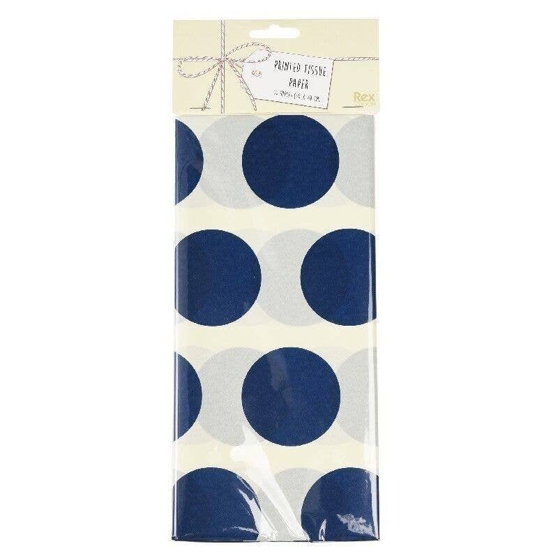 Rex B2B - UK – wholesale Tissue paper – Tissue Paper (10 Sheets) - Navy On White Spotlight0
