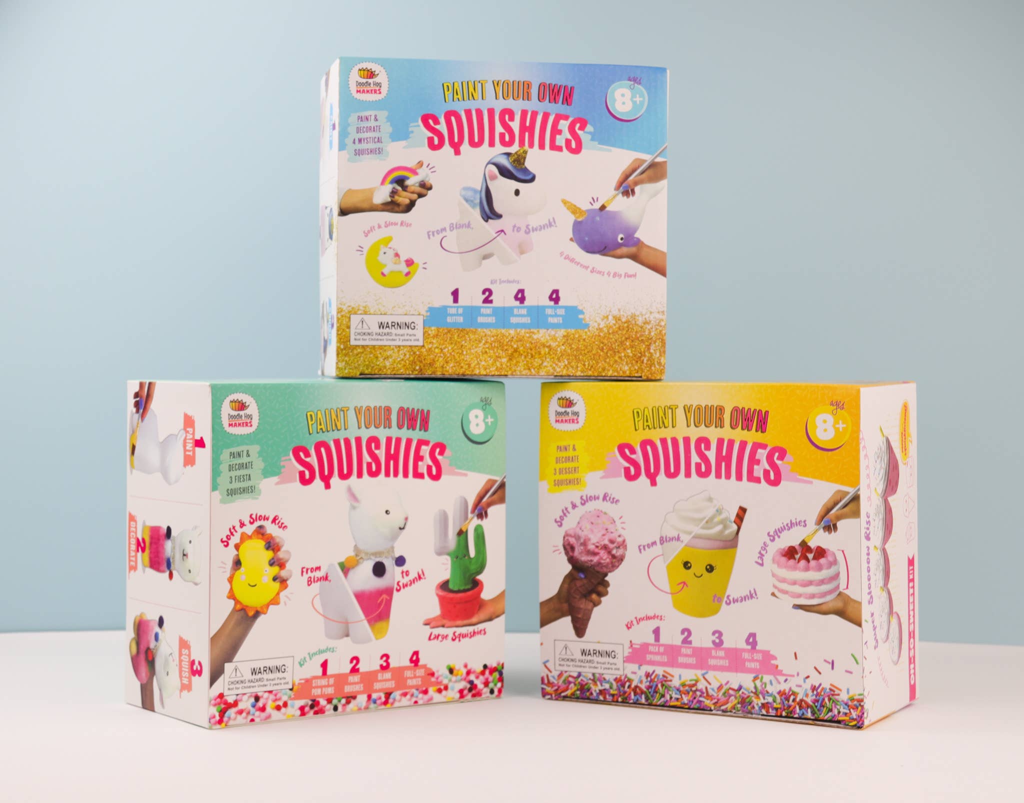 Doodle Hog - Wholesale DIY Craft Kit - Kids - DIY Alpaca Paint Your Own Squishies Kit!7