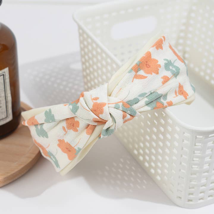 TheDivaSoap - Wholesale Fashion Headband - Women's - Floral Cross Knotted Headband