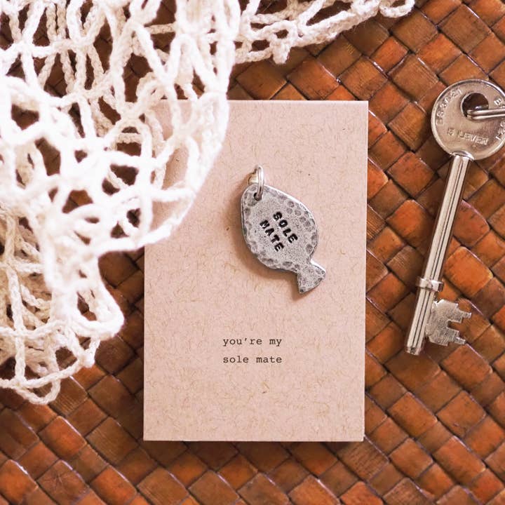 'Sole Mate' Fish Keyring Charm for wholesale by Kutuu