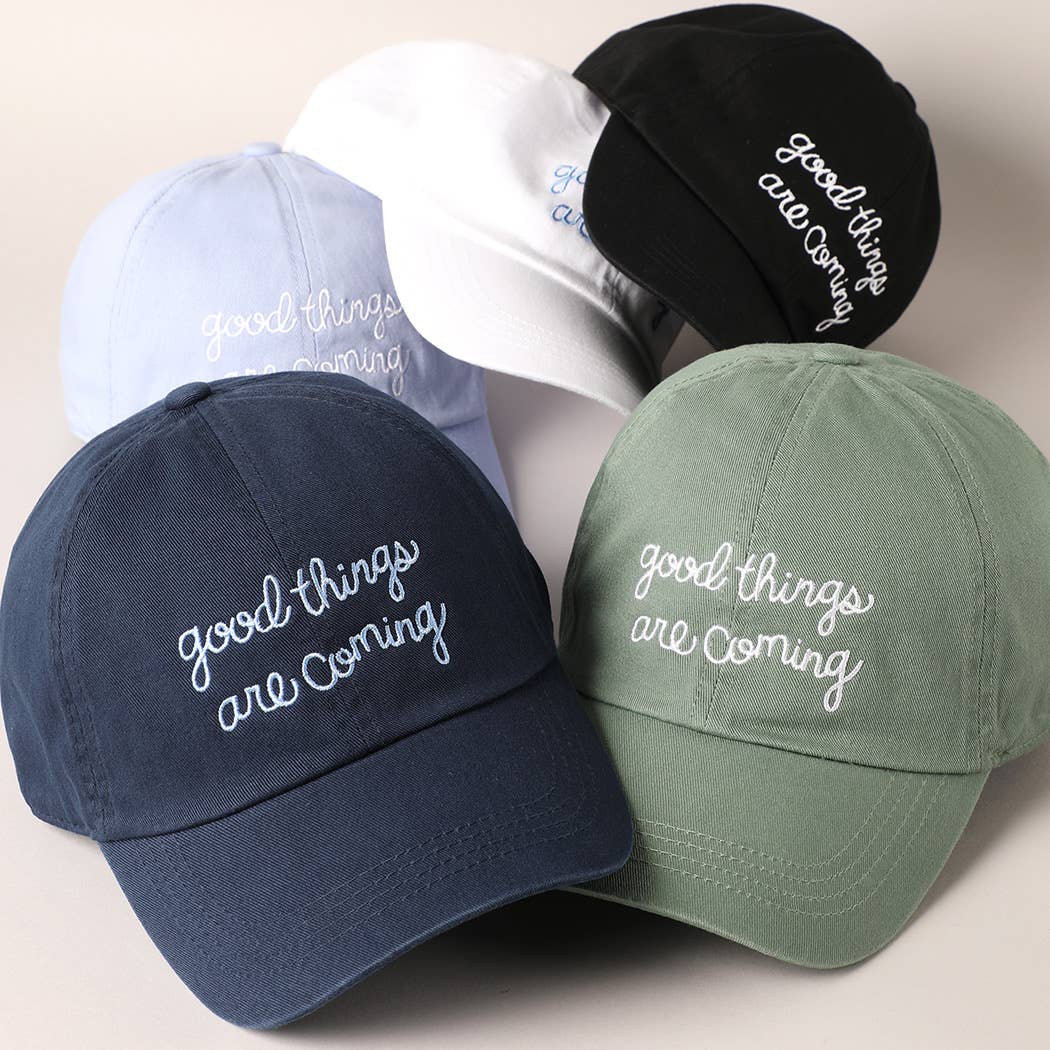Fashion City – wholesale Baseball cap – Women's – Good Things Are Coming Embroidered Baseball Cap14