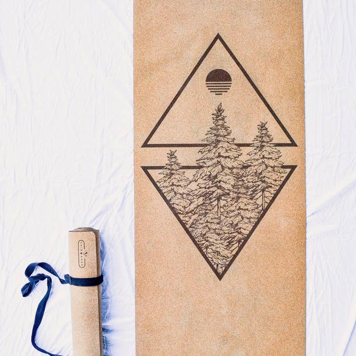 genYOUine - Wholesale Yoga Mat - Cork Yoga Mat - Forest1