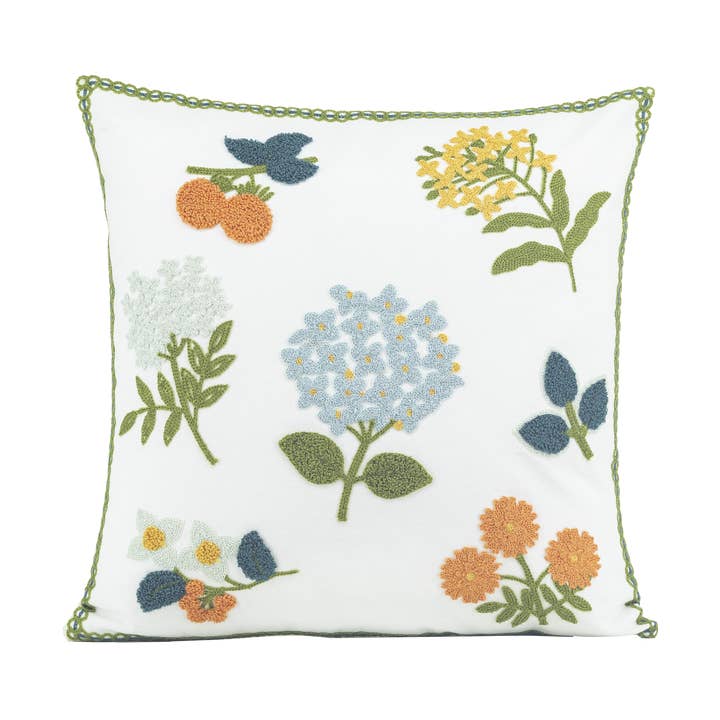 Embroidery flower cushion cover for wholesale by Home and haven