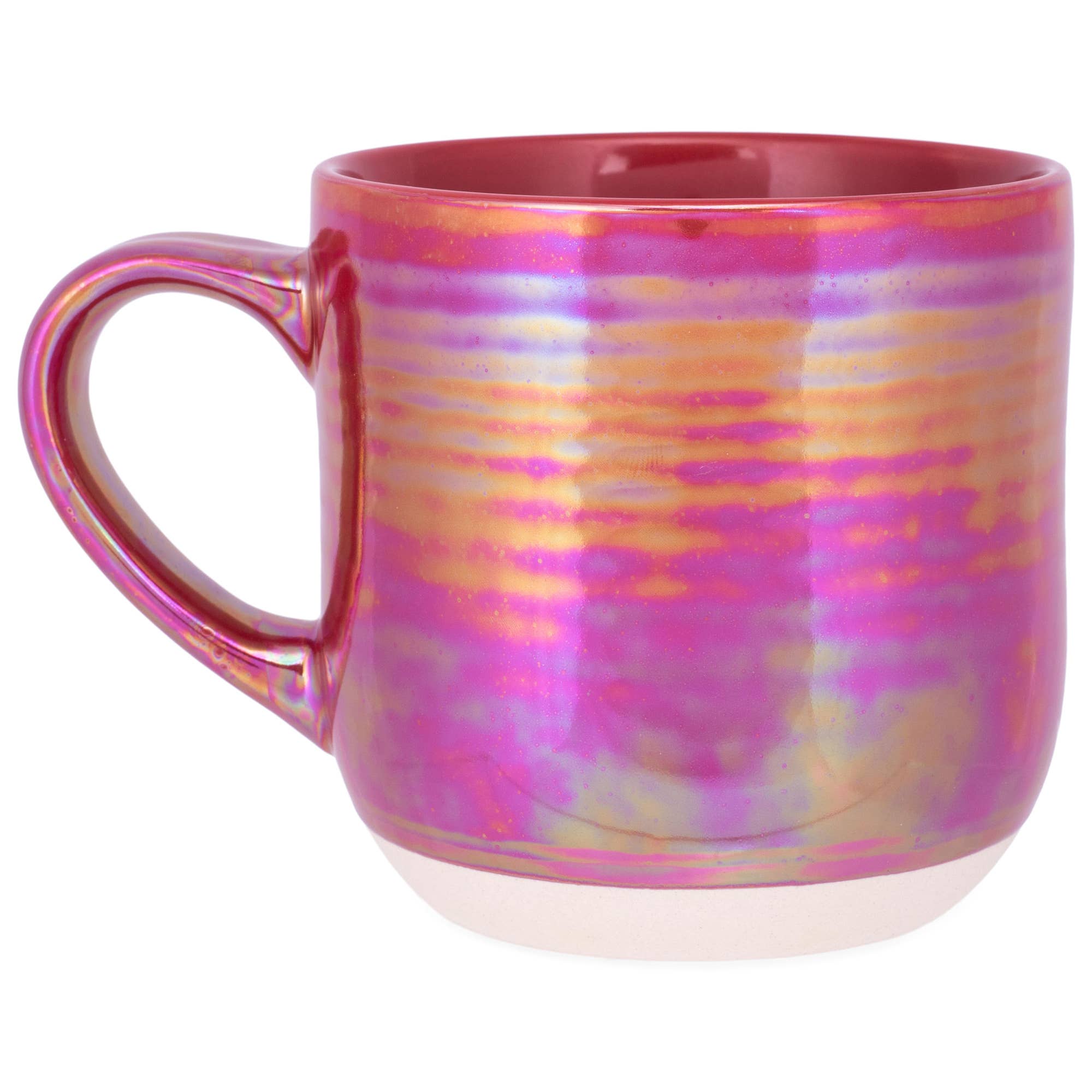 EAST AVENUE - Wholesale Coffee Mug - Mug 4-Pack 17oz Iridescent Ribbed Red PRICE IS PER MUG1