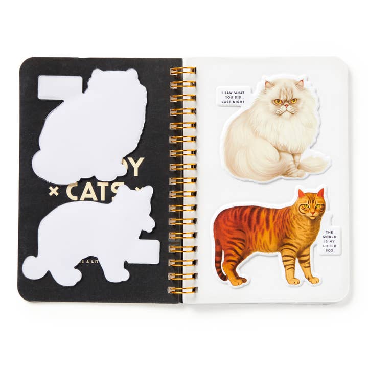 Chronicle Books - Wholesale Sticker - Brass Monkey Moody Cats Sticker Book